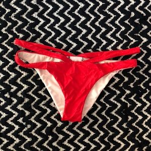 Red bikini bottoms